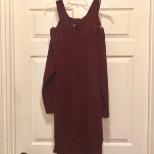Fashion Nova cold shoulder sweater dress